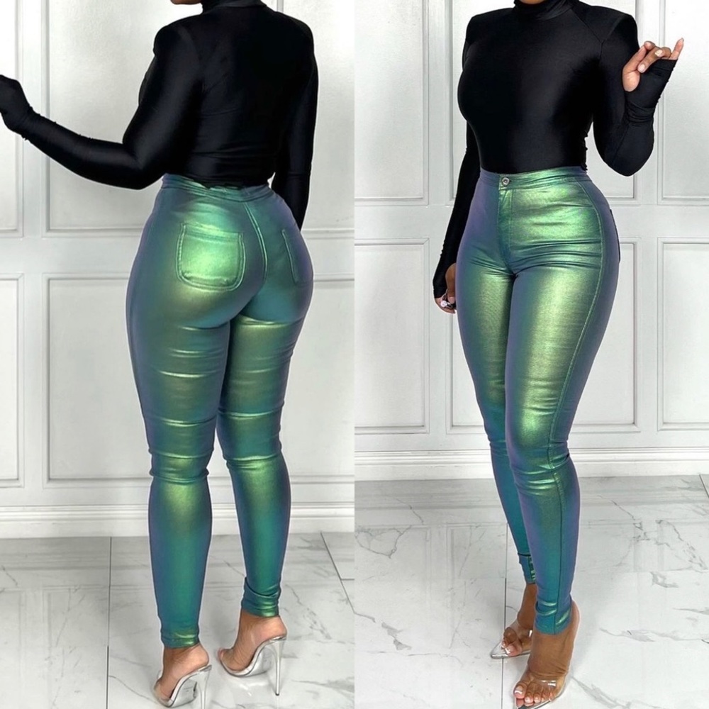 Iridescent mermaid pants